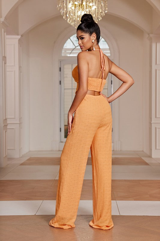 PEACH ELEGANT PANT SET