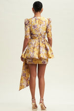 Load image into Gallery viewer, Violeta flower peplum dress
