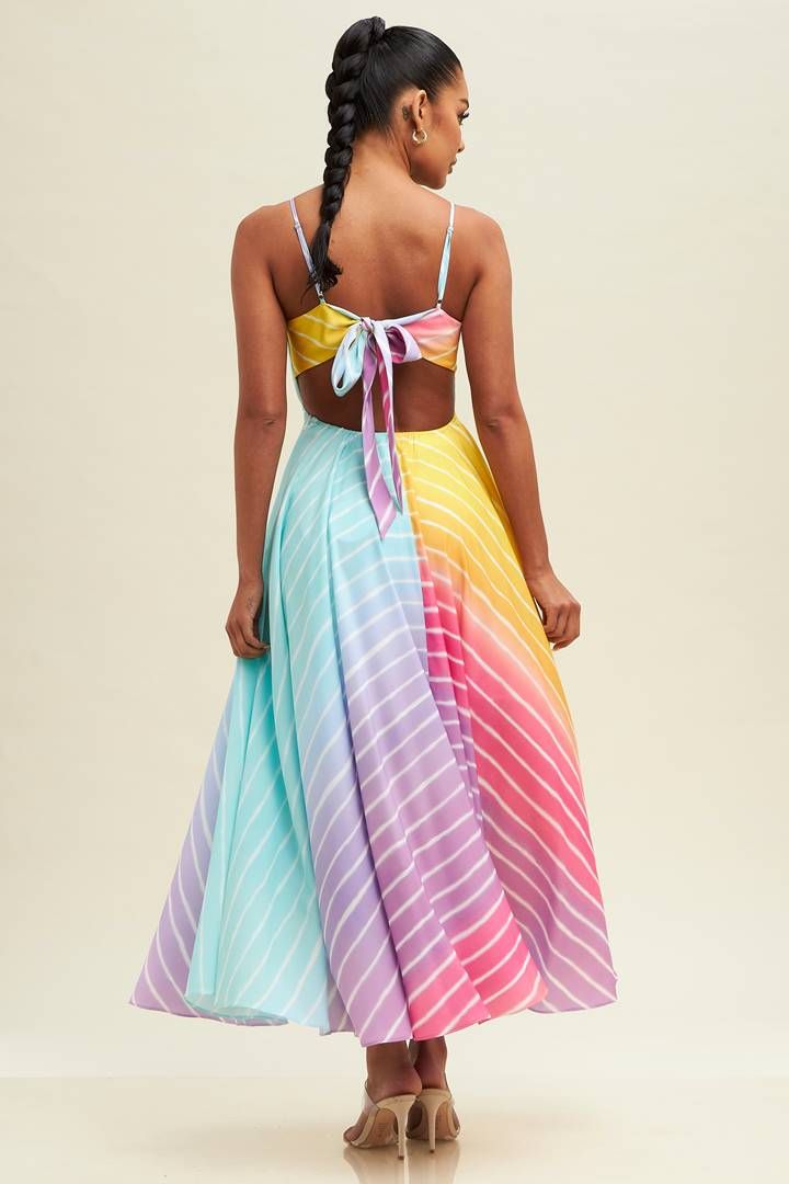 RAINBOW LOVE MIDI DRESS