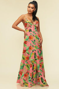 Tropical Bloom Maxi Dress