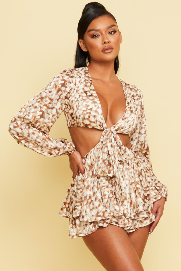 SHIMMER LEOPARD PRINT ROMPER